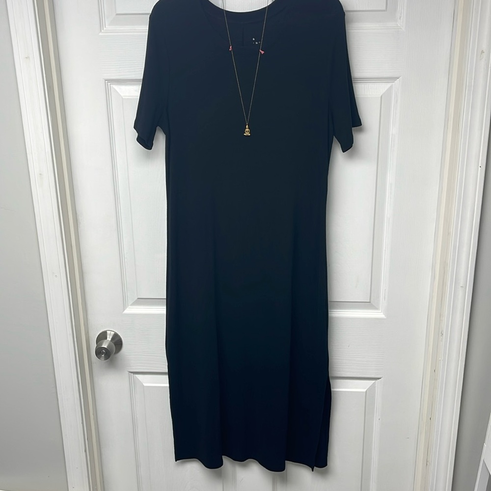 Black knit maxi dress